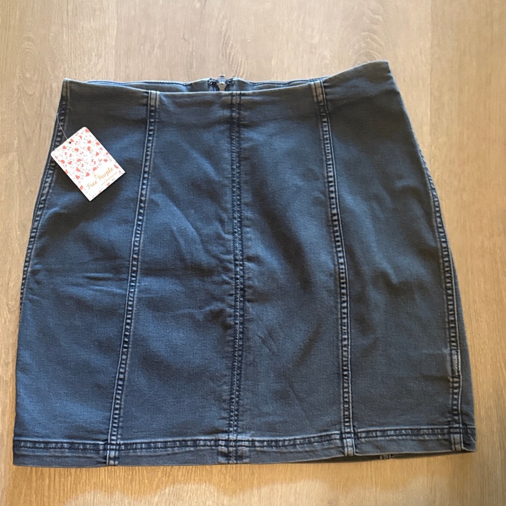 Free People Panel Denim Mini Skirt